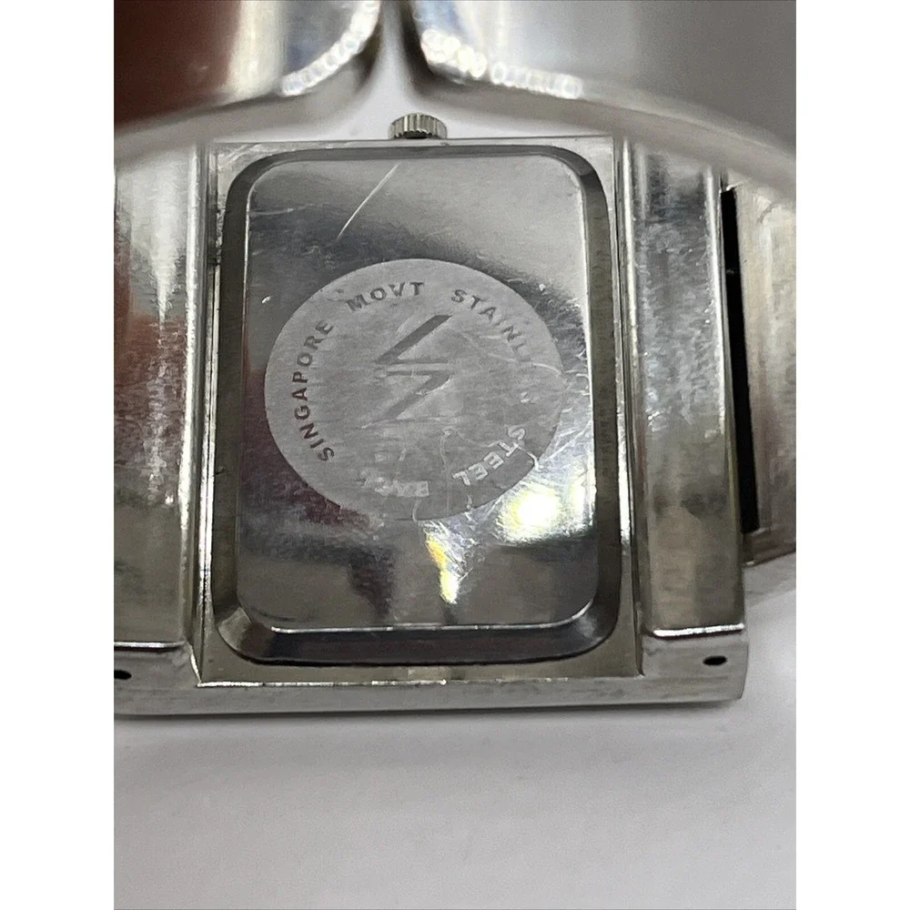 Via Nova Women's Quartz Watch Silver‎ & Blue Bangle Band 33mm Case- New Battery